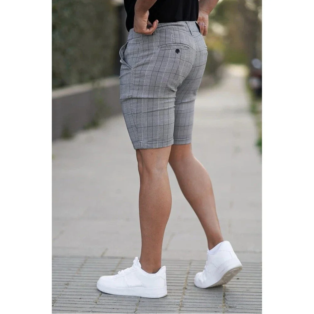 GINGTTO Mens Slim Fit Shorts Stretch Tapered Leg Skinny 5